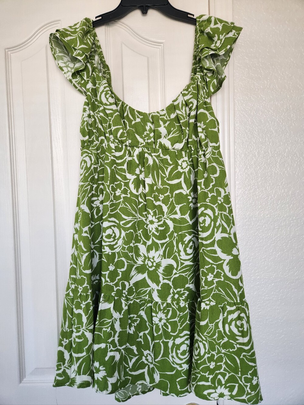Blu Pepper Green Floral Dress Size M